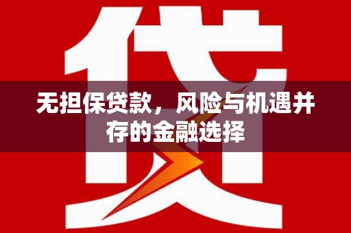 中原无担保贷款，风险与机遇并存的金融选择