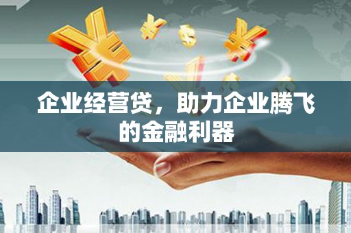 中原企业经营贷，助力企业腾飞的金融利器