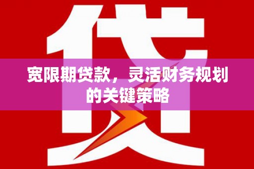 中原宽限期贷款，灵活财务规划的关键策略