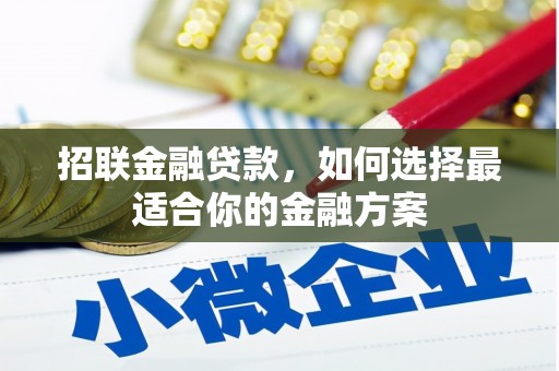 中原招联金融贷款，如何选择最适合你的金融方案