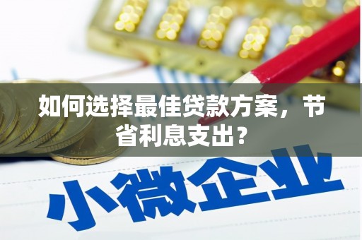 中原如何选择最佳贷款方案，节省利息支出？