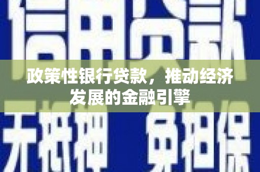 中原政策性银行贷款，推动经济发展的金融引擎