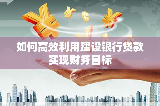 中原如何高效利用建设银行贷款实现财务目标