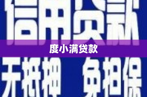 中原度小满贷款
