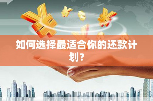 中原如何选择最适合你的还款计划？