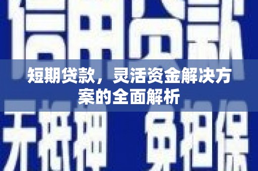 中原短期贷款，灵活资金解决方案的全面解析