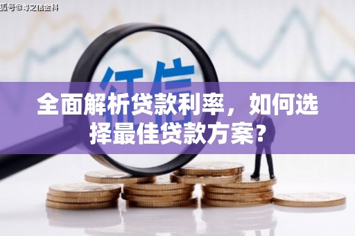 中原全面解析贷款利率，如何选择最佳贷款方案？