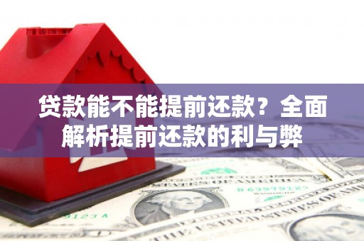 中原贷款能不能提前还款？全面解析提前还款的利与弊