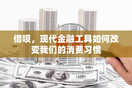中原借呗，现代金融工具如何改变我们的消费习惯