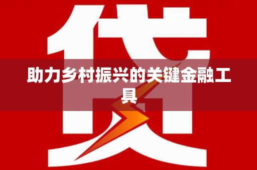 中原助力乡村振兴的关键金融工具