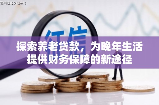 中原探索养老贷款，为晚年生活提供财务保障的新途径