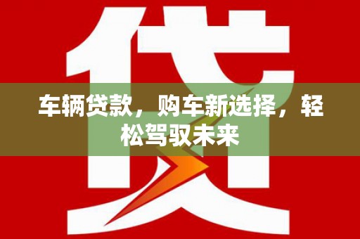 中原车辆贷款，购车新选择，轻松驾驭未来