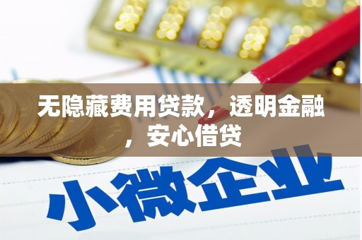 中原无隐藏费用贷款，透明金融，安心借贷