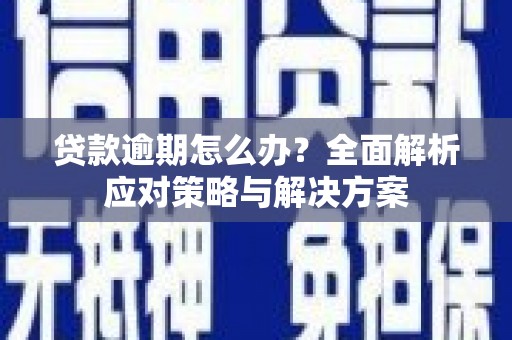 中原贷款逾期怎么办？全面解析应对策略与解决方案