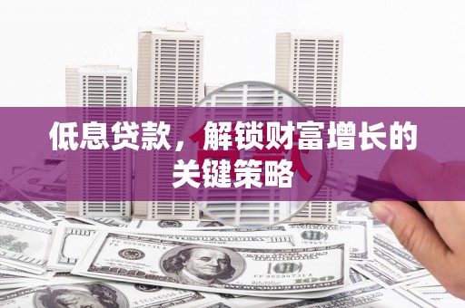 中原低息贷款，解锁财富增长的关键策略