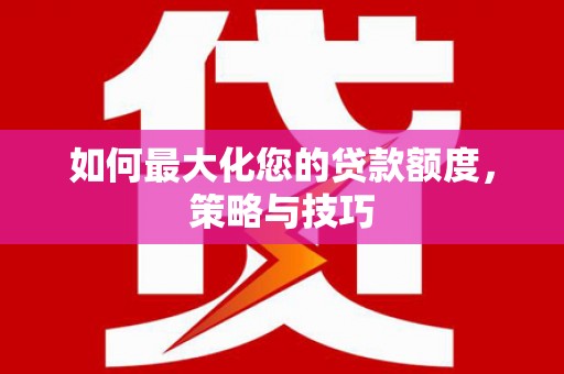 中原如何最大化您的贷款额度，策略与技巧