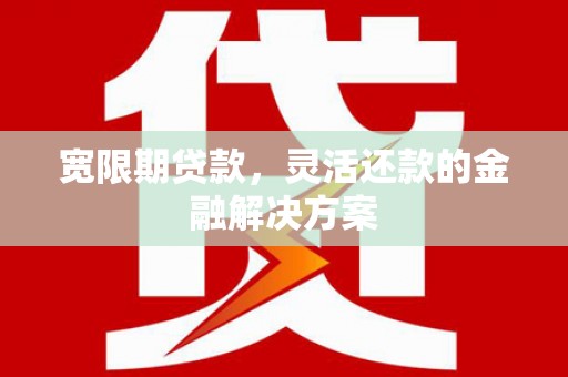 中原宽限期贷款，灵活还款的金融解决方案