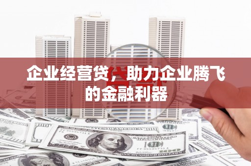 中原企业经营贷，助力企业腾飞的金融利器