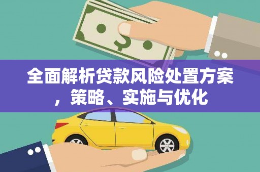 中原全面解析贷款风险处置方案，策略、实施与优化