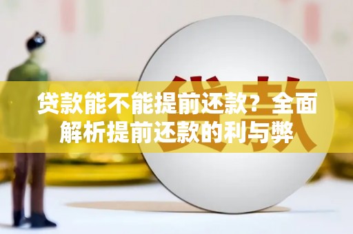 中原贷款能不能提前还款？全面解析提前还款的利与弊