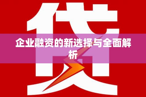 中原企业融资的新选择与全面解析