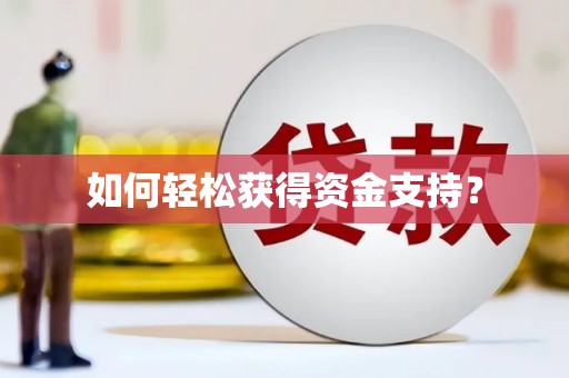 中原如何轻松获得资金支持？