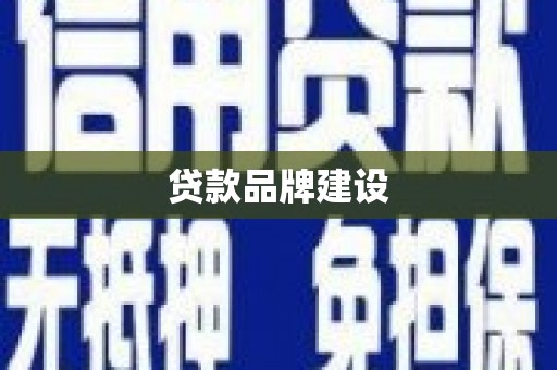 中原贷款品牌建设