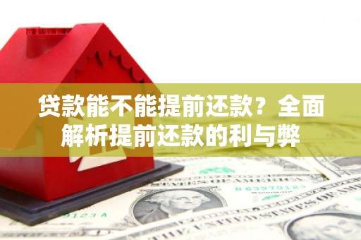 中原贷款能不能提前还款？全面解析提前还款的利与弊