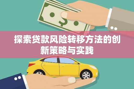 中原探索贷款风险转移方法的创新策略与实践